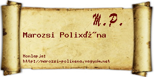 Marozsi Polixéna névjegykártya